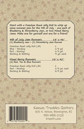 Back of the 4th of July Jam Quilt Patterns by Kansas Troubles Quilters