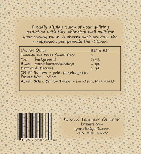 Sew What - KT Charm Pattern for Though the Years