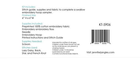 Swallows Embroidery Kit