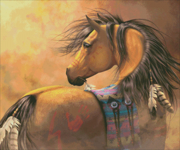 Kiowa Gold Cross Stitch By Laurie Prindle