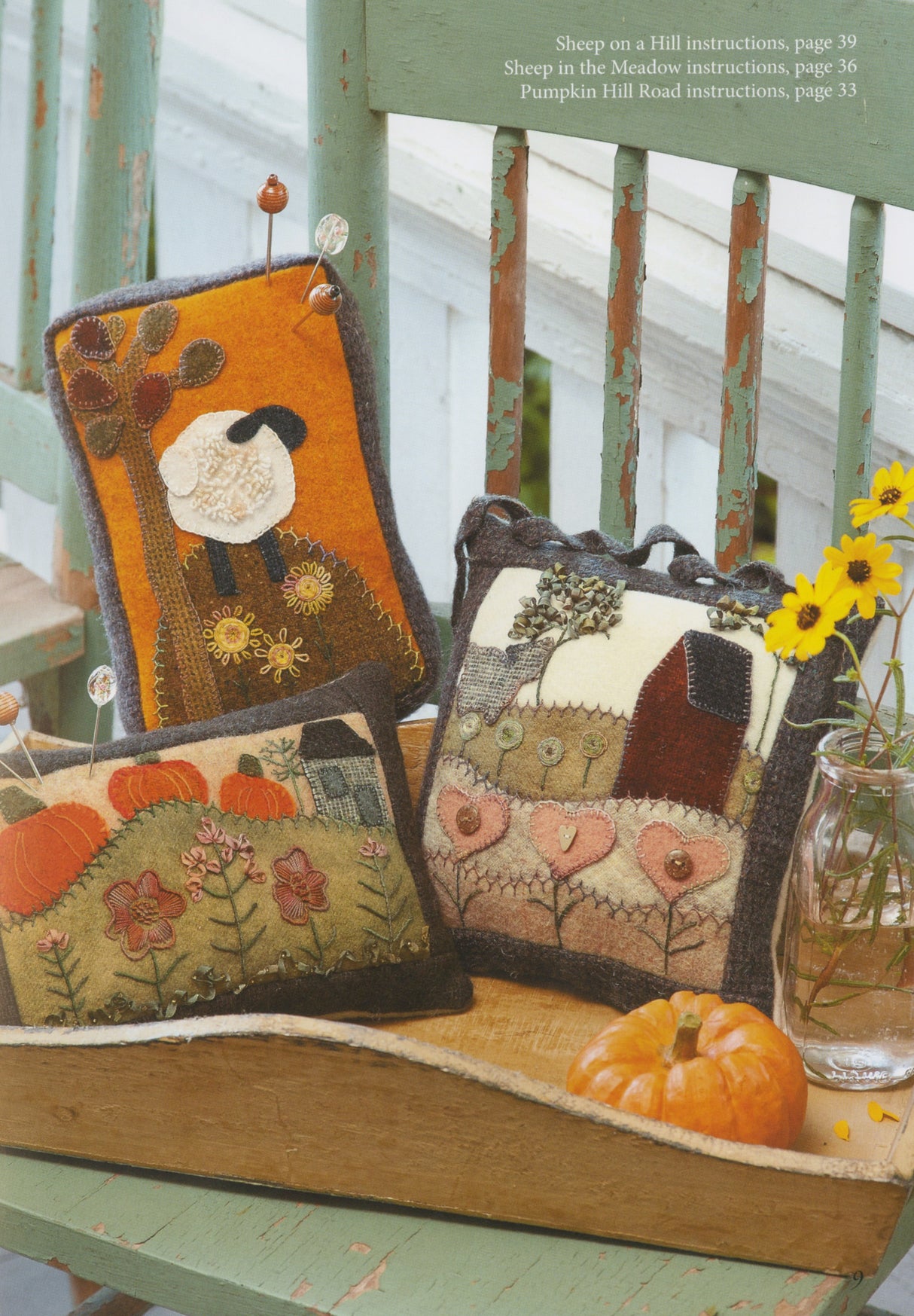 Cozy Wool Applique Pillows