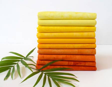 Fat Quarter Lava Tonal Sunshine 10pcs/bundle