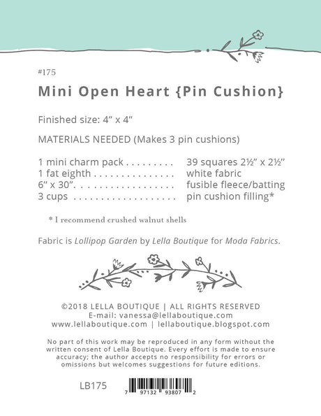 Mini Open Heart Pin Cushion