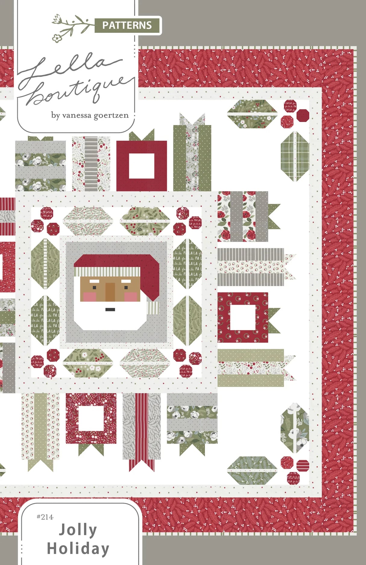 Jolly Holiday Quilt Pattern by Lella Boutique