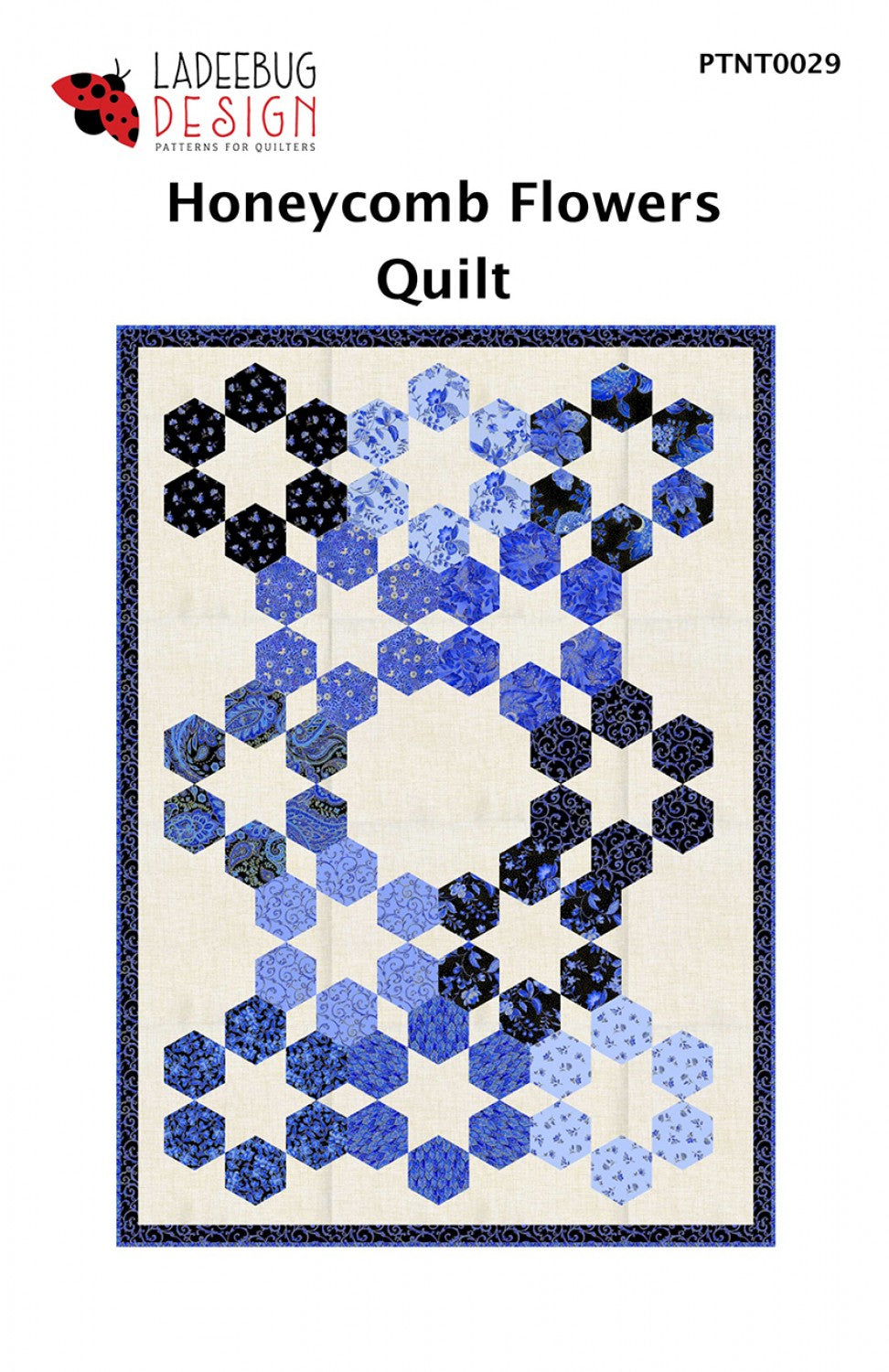 Honeycomb Flowers Sapphire Quilt Pattern