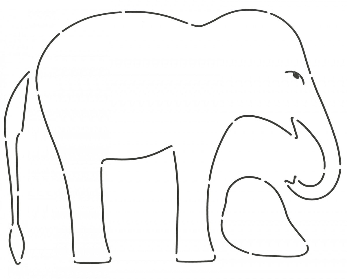elephant outline template