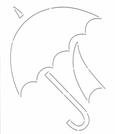 Stencil - Dancing Umbrella