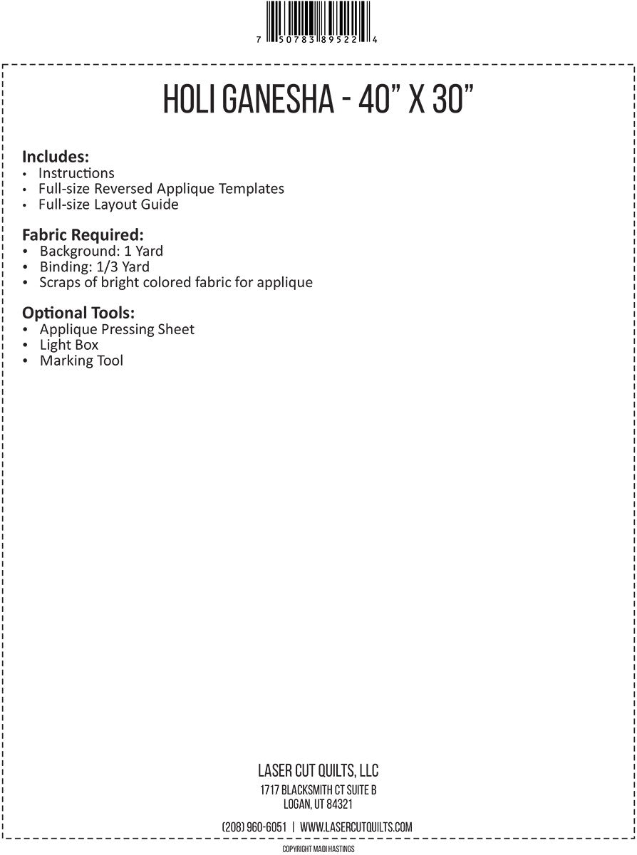 Holi Ganesha Pattern