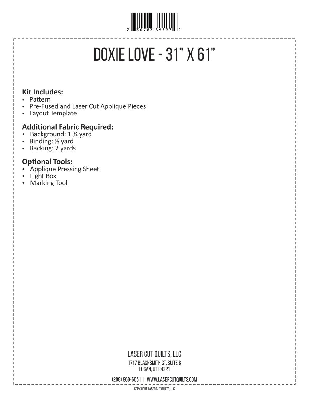 Doxie Love Laser Cut Kit