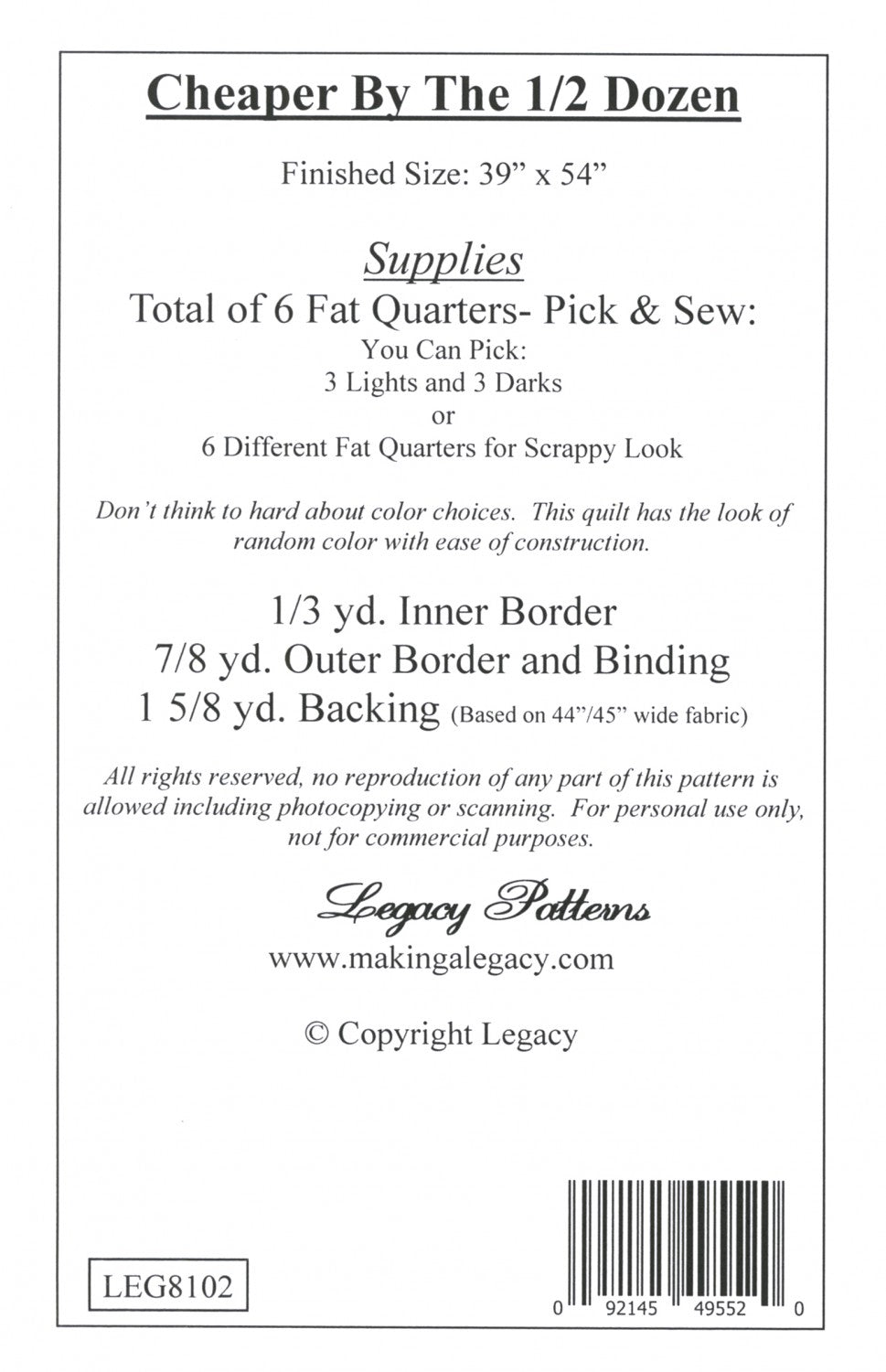 Cheaper By The 1/2 Dozen