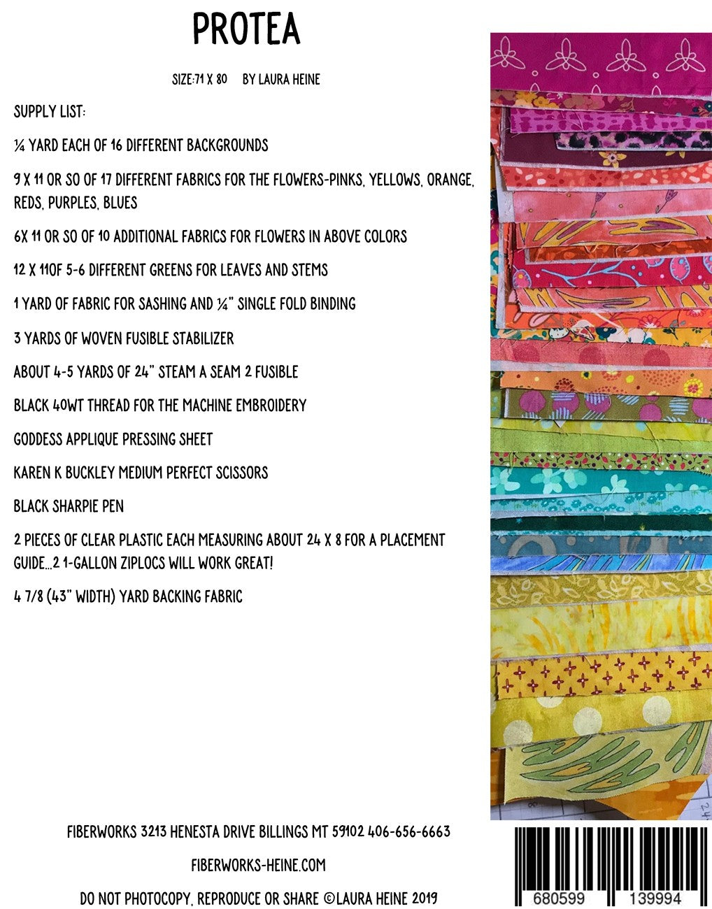 Protea Quilt Pattern