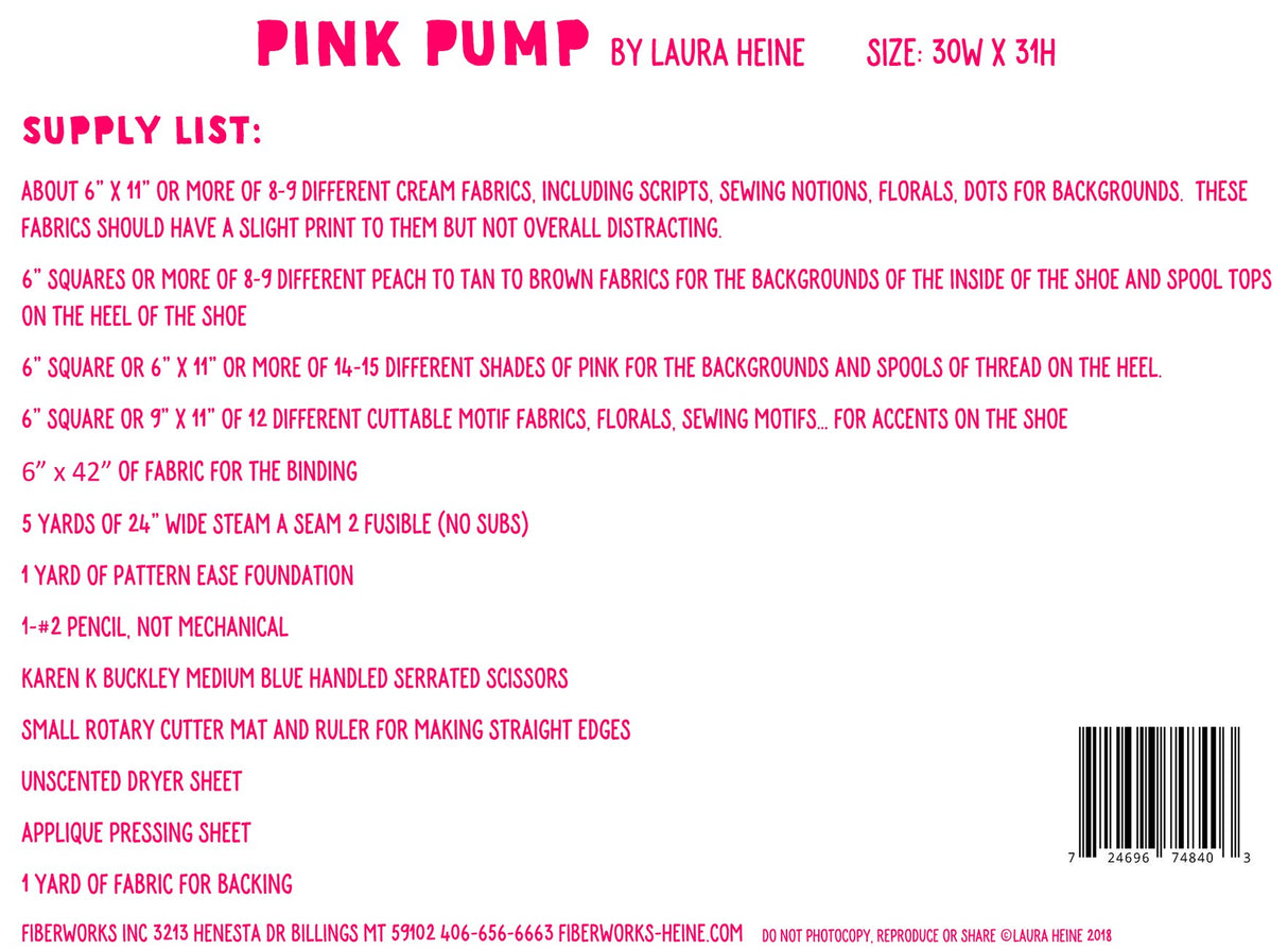 Pink Pump Collage Pattern