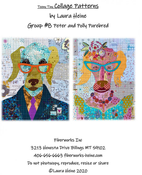 Teeny Tiny Group 8 Peter and Polly Purebred Collage Pattern by Laura Heine