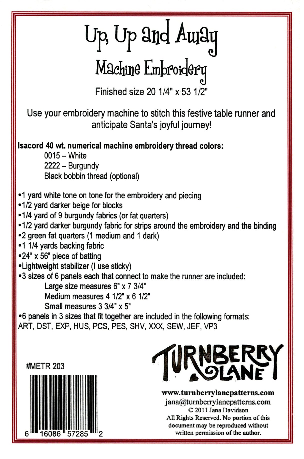 Up, Up and Away Table Runner