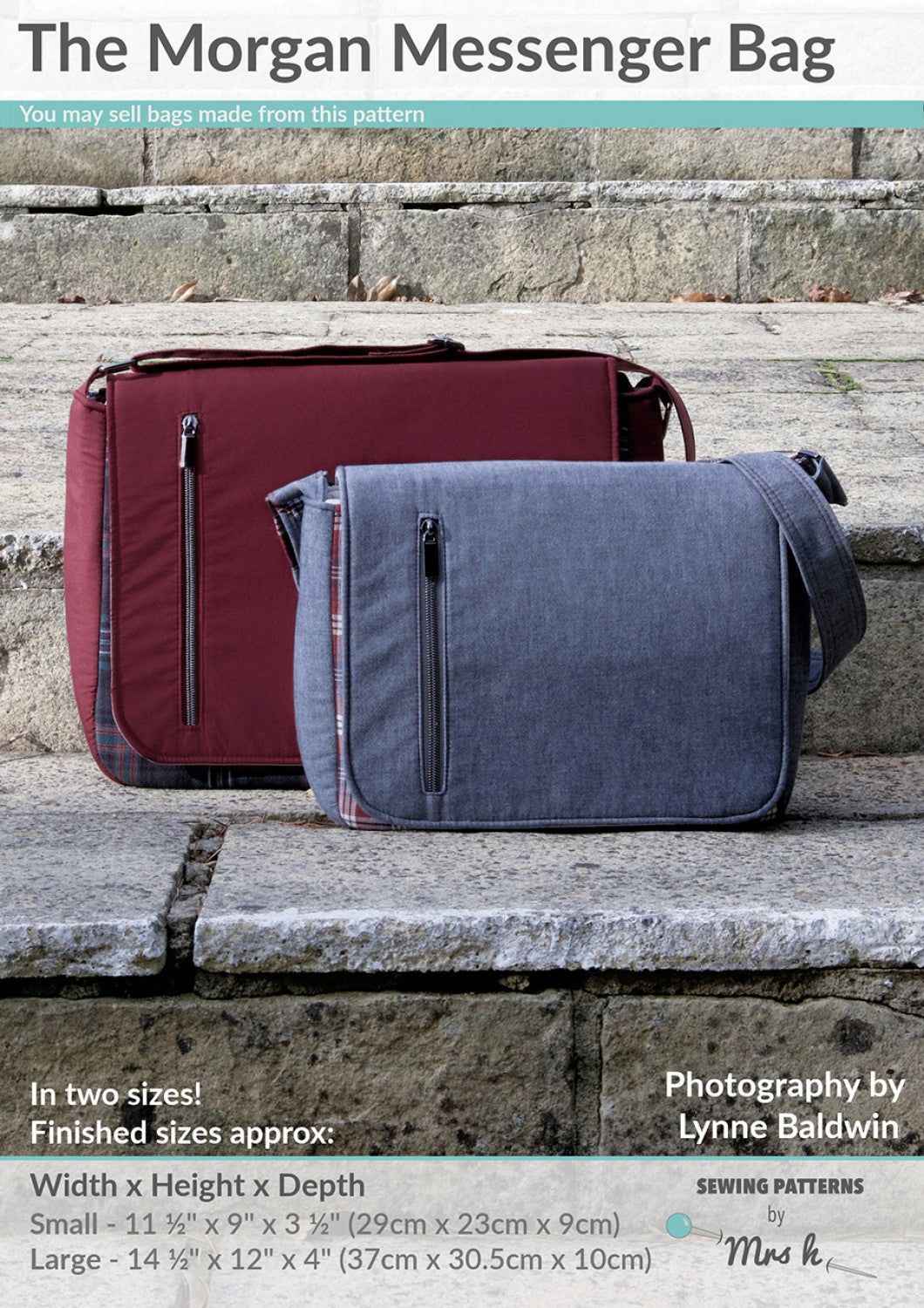 The Morgan Messenger Bag Pattern by Sewing Patterns by Mrs H