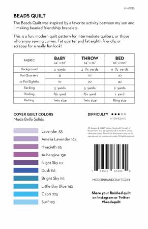 Back of the Beads Quilt Pattern by Modern Handcraft