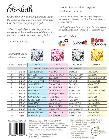 Elizabeth Princess Cut Diamond Quilt Pattern