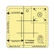 4in Nine Patch Ruler, Amber Acrylic Etched