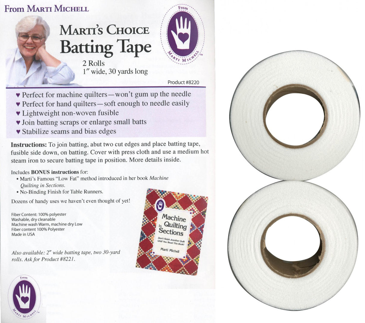 Martis Choice Fusible Tape 1in x 30yd Rolls 2pk