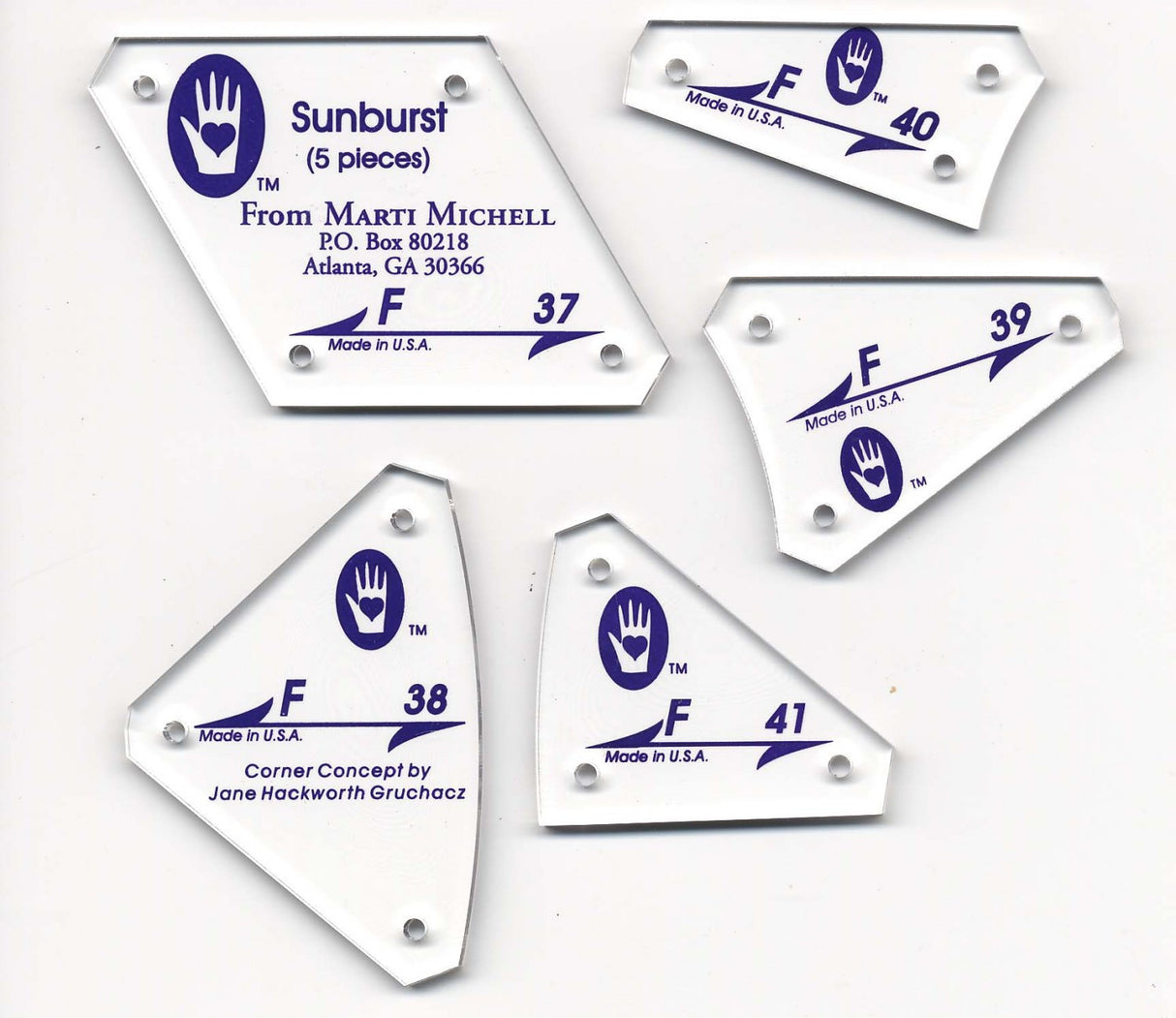 Perfect Patchwork Templates Set F Sunburst