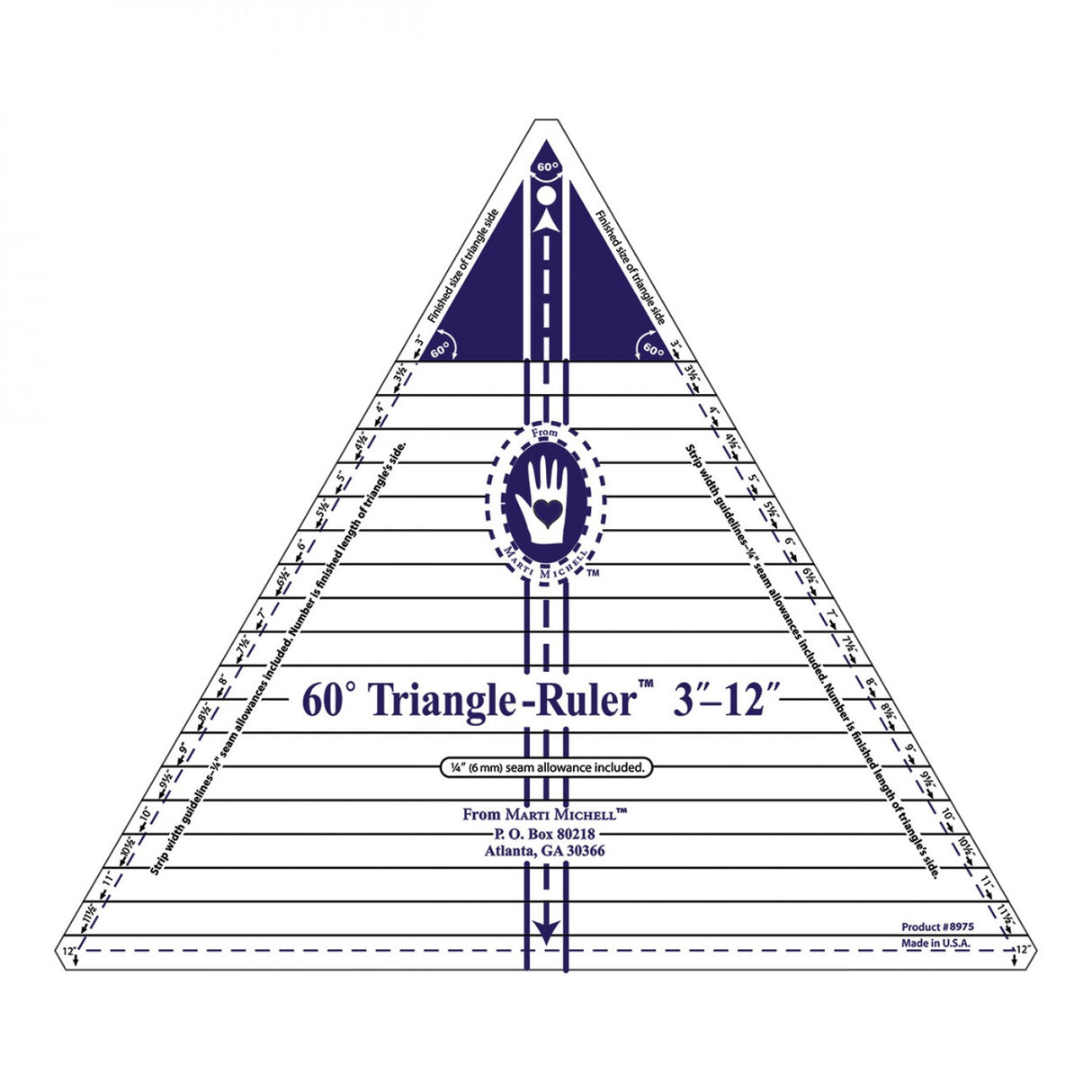 Triangle Ruler 12in 60 Degree