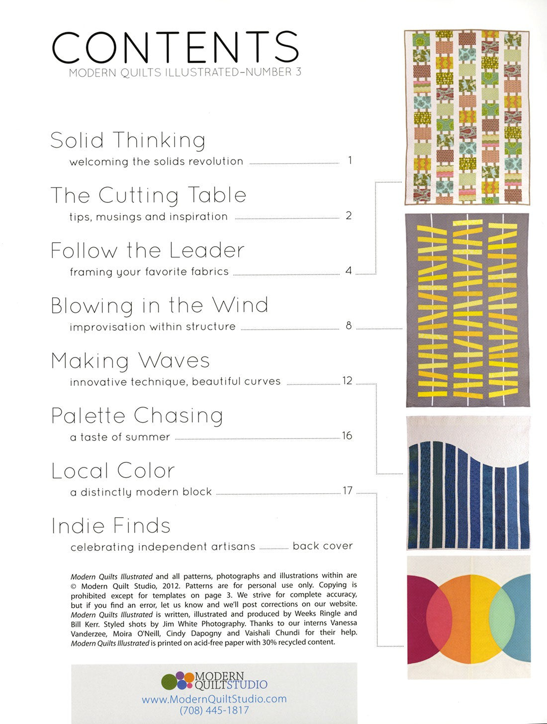 Modern Quilts Illustrated #3