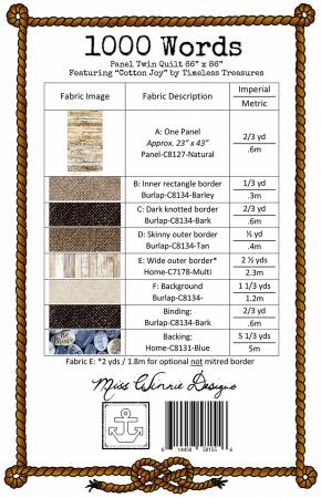 1000 Words Quilt Pattern