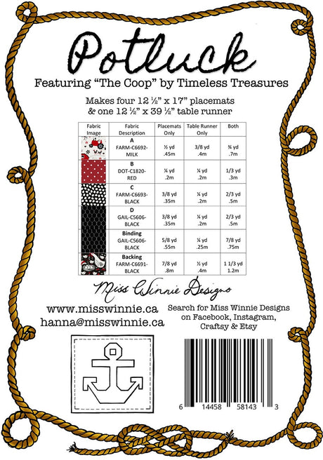 Potluck Placemat and Runner