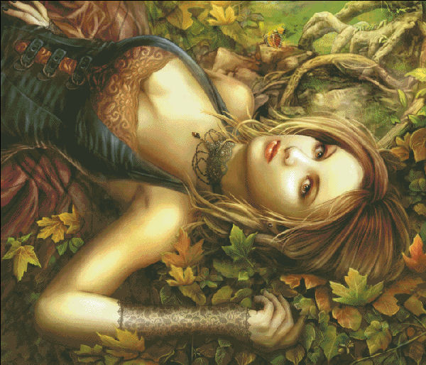 Mantle of Leaves Cross Stitch by Cris Ortega