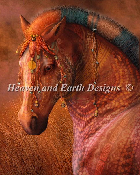 Masai War Pony Cross Stitch By Laurie Prindle