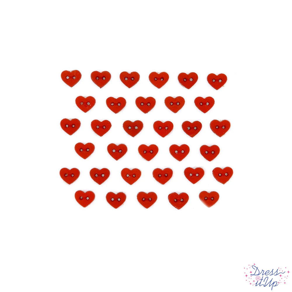 Micro Valentine Hearts Buttons