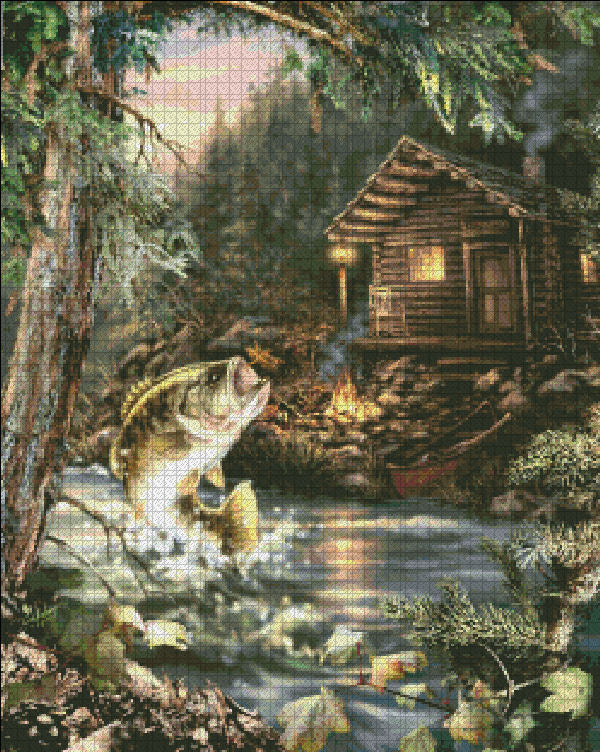 Gone Fishin Cross Stitch By Dona Gelsinger