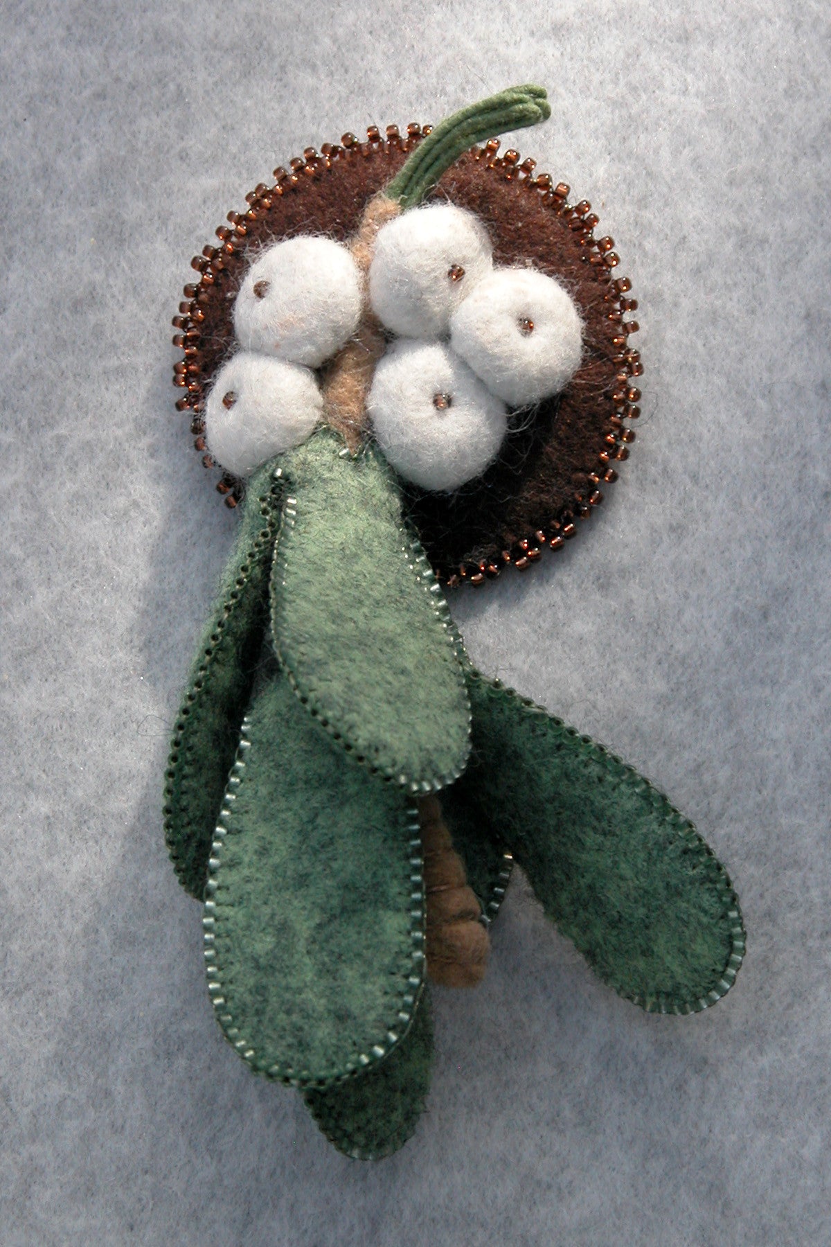 Holly and Mistletoe Pins