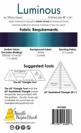 Back of the Luminous Quilt Pattern by Needle In A Hayes Stack