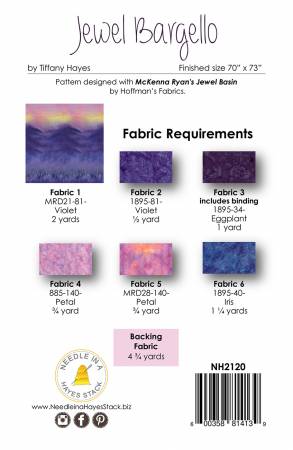 Back of the Jewel Bargello Quilt Pattern by Needle In A Hayes Stack