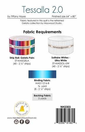 Back of the Tessalla 2.0 Quilt Pattern by Needle In A Hayes Stack