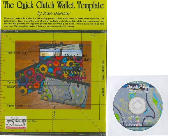 Quick Clutch Wallet Template and Pattern