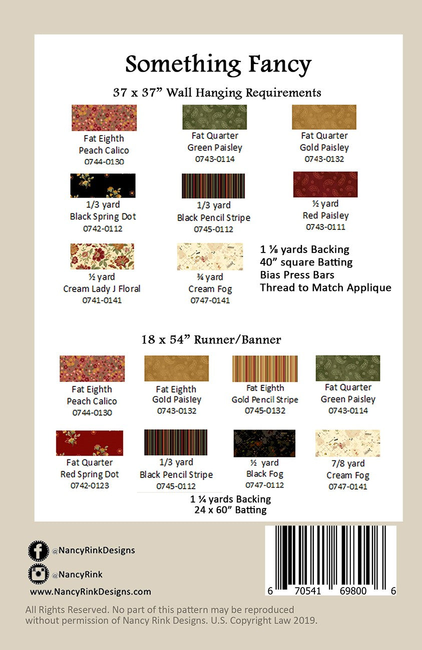 Something Fancy Wall Hanging & Runner