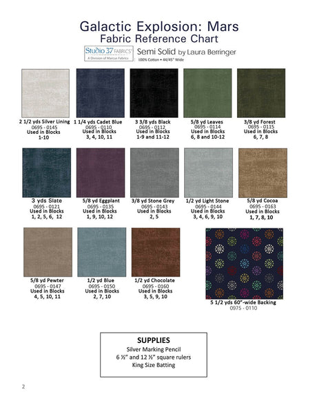 Galactic Explosion 12-Part BOM Pattern Booklet