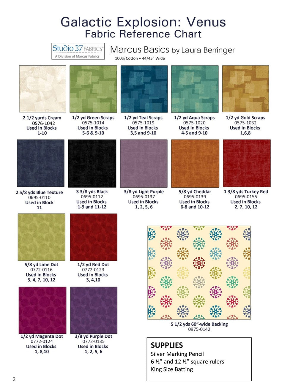 Galactic Explosion 12-Part BOM Pattern Booklet