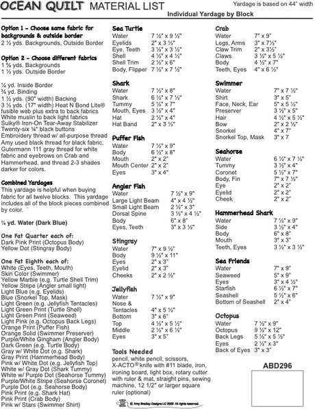 Ocean Quilt Pattern - Downloadable