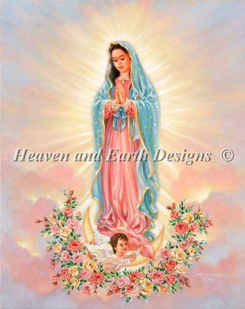 Our Lady of Guadalupe Cross Stitch By Dona Gelsinger