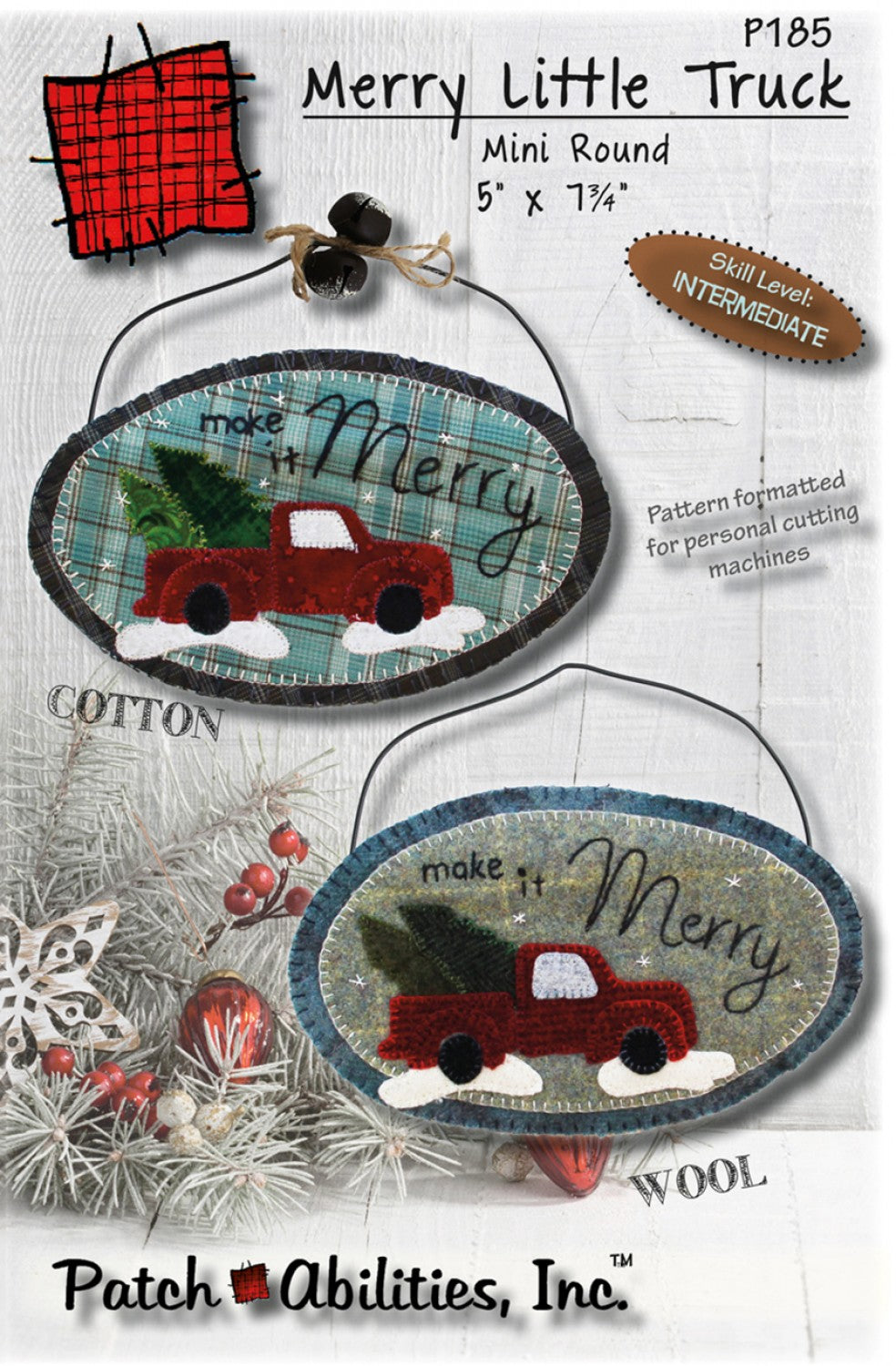 Merry Little Truck Mini Round Pattern