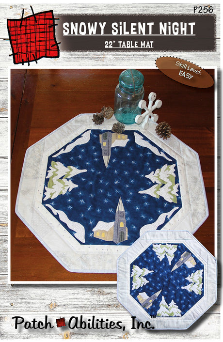 Snowy Silent Night 22" table mat