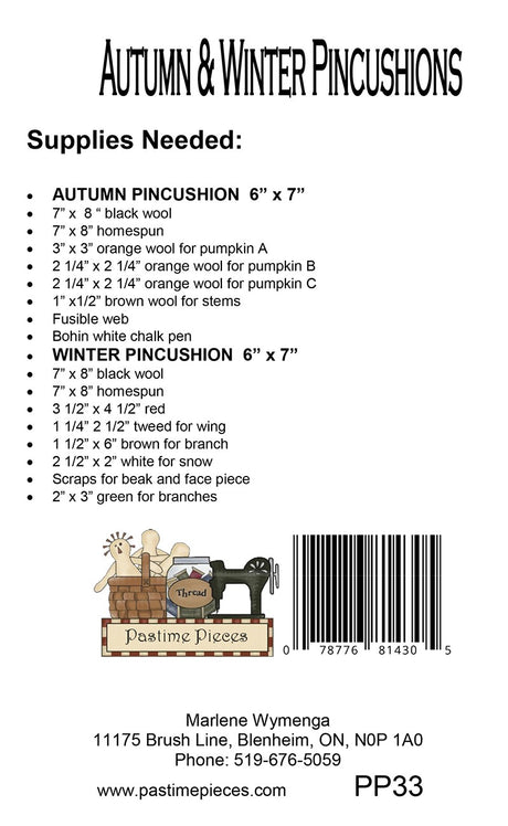 Autumn & Winter Pincushions