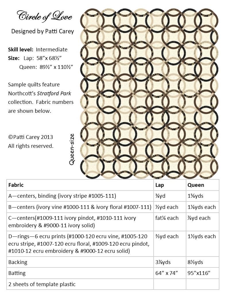 Circle of Love Quilt Pattern Quilters Pattern – Quilting Books