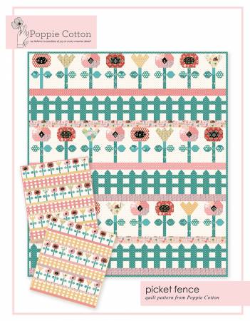 Quilt Pattern Chick-a-doodle doo Picket Fence by Poppie Cotton