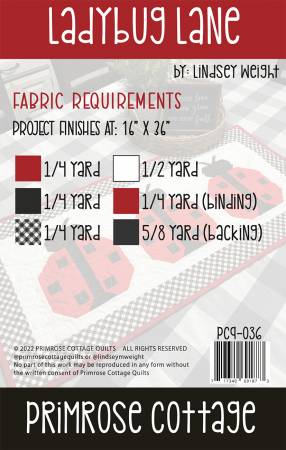 Back order Ladybug Lane Quilt Pattern by Primrose Cottage