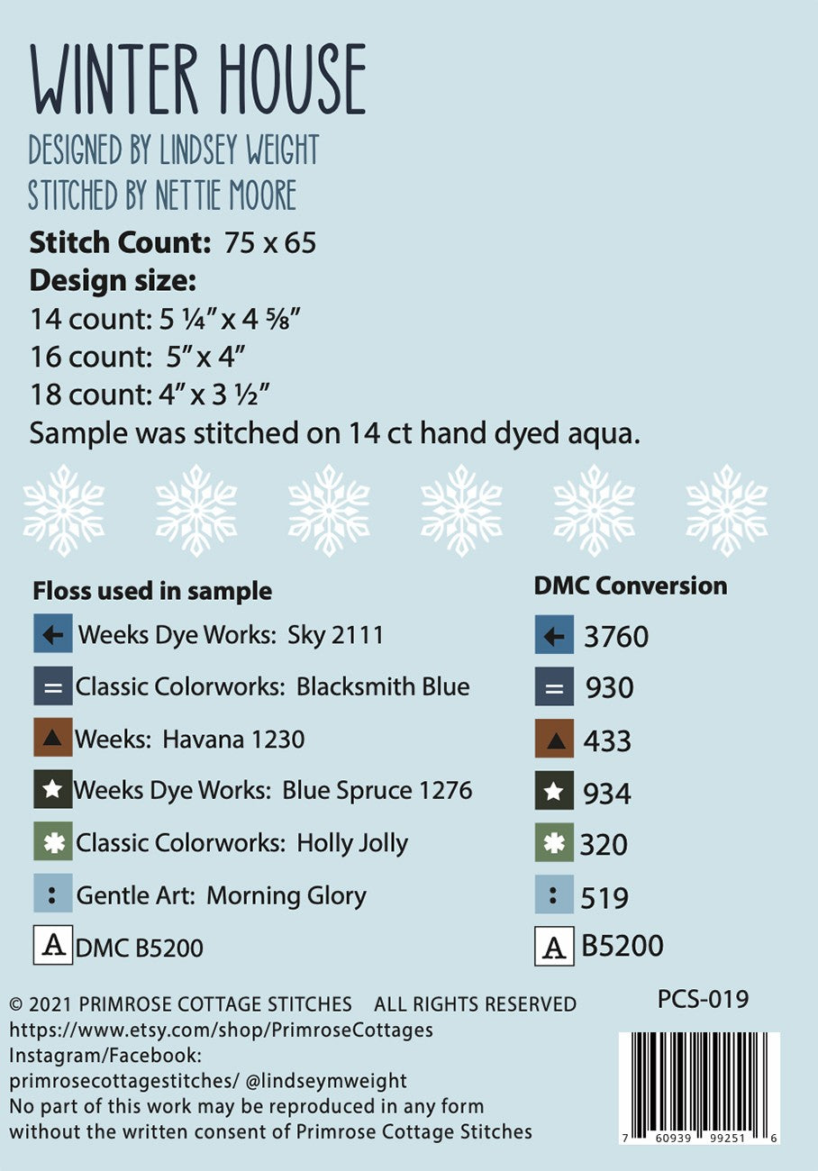 Winter House Cross Stitch