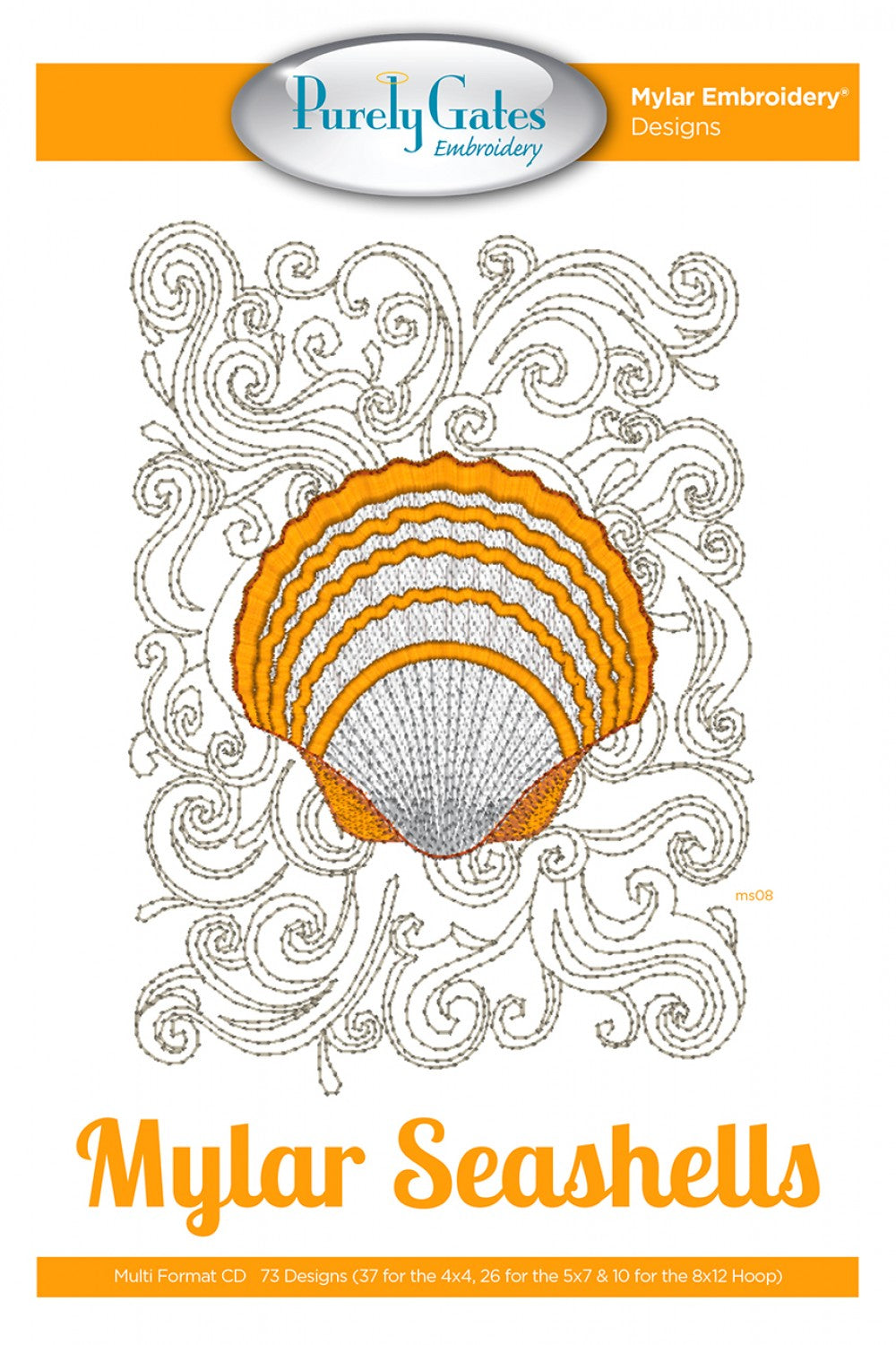 Mylar Seashells Machine Embroidery CD